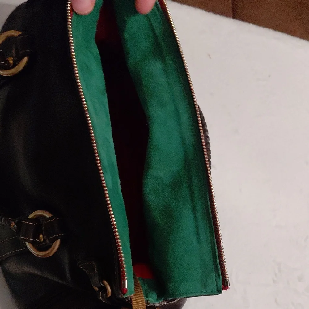 Dooney & Bourke Large Florentine Satchel With Wallet In Brown Tmoro - Picture 8 of 15